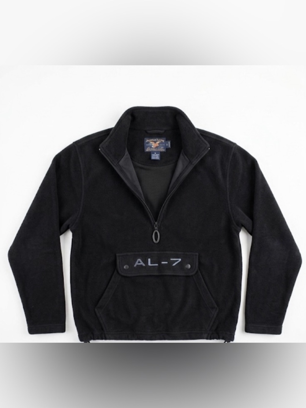 American Living AL-7 Vintage 2000s Half-Zip Black Pullover Sweater Mens Large